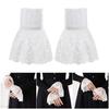 Lightweight Lace Wrist Sleeves Decorative Stretchy Design For Summer Outings Casual Outfits White
