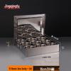 9-Grid Stainless Steel Commercial Seasoning Set