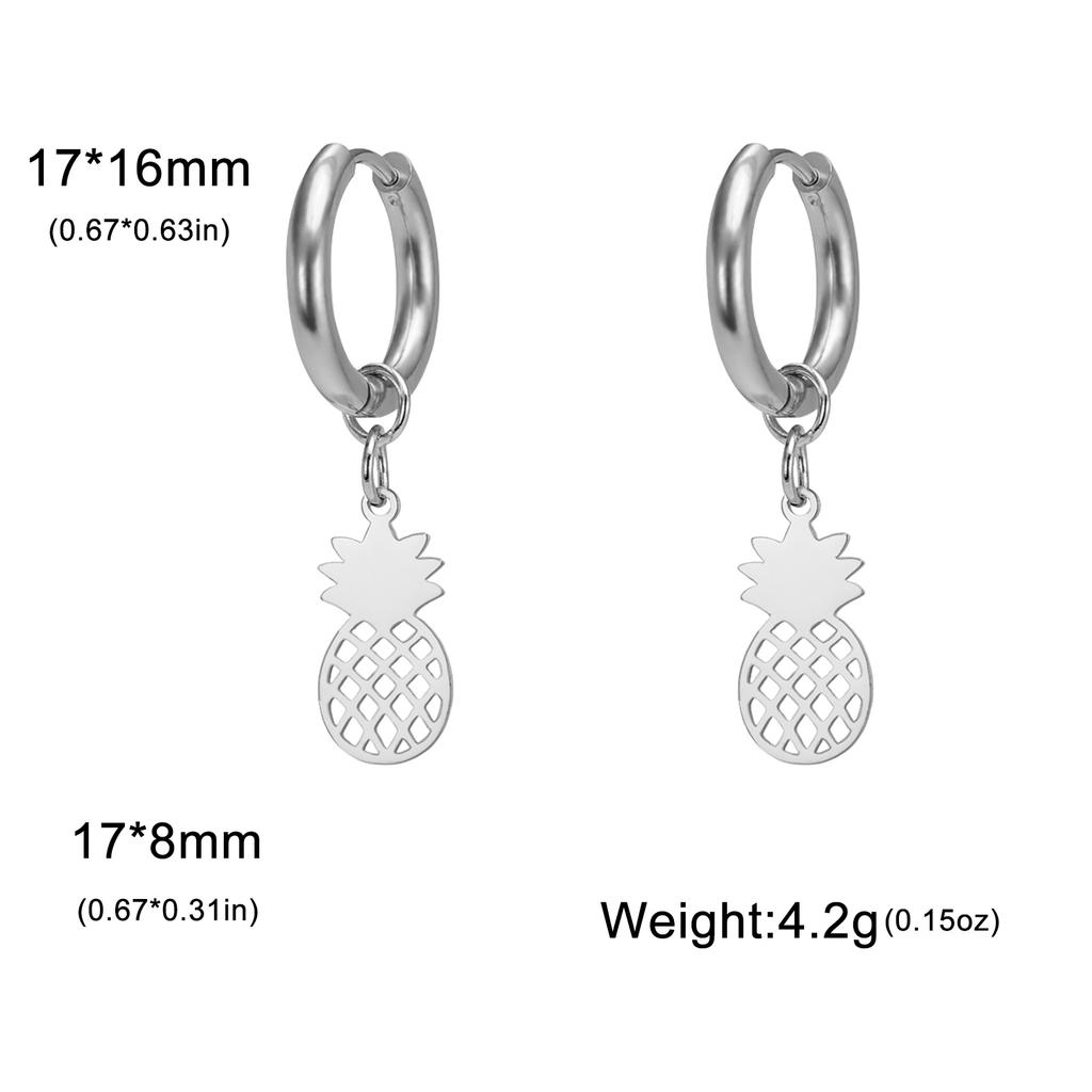 Cazador Cute Pineapple Stud Earrings for Women Stainless Steel Dangle Earrings 2026 Trend Jewelry Party Birthday Gift New