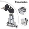Zinc Alloy Glass Door Lock with Keys for Cabinet Display Showcase Sliding Door Security Lock Fits 5 8mm Glass Panels