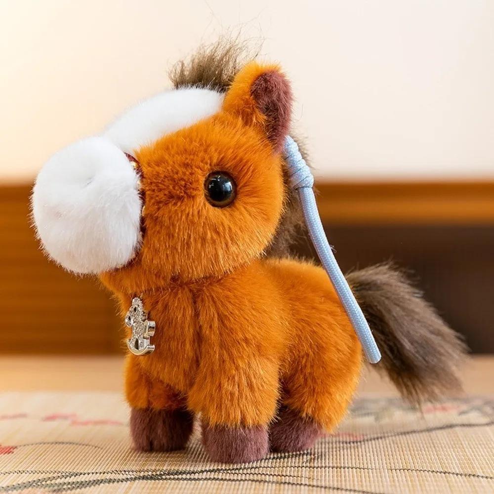 

Creative Auspicious Symbol Horse 18Cm Keyrings Animal Pendant Backpack Ornament Pendant