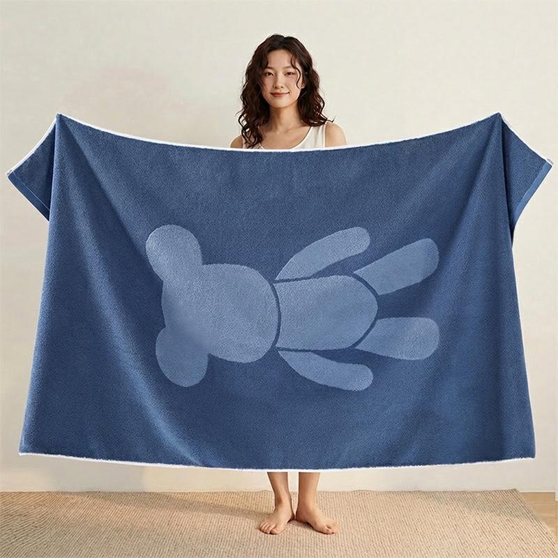 100% Cotton Cartoon Beach Towels - Extra Large, Thick & Absorbent, Suitable for Children, Maternity & Baby Use