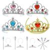 Glänzendes Mädchen Prinzessin Belle Verkleidungsparty Accessoire 2-teiliges Set mit Zauberstab Tiara