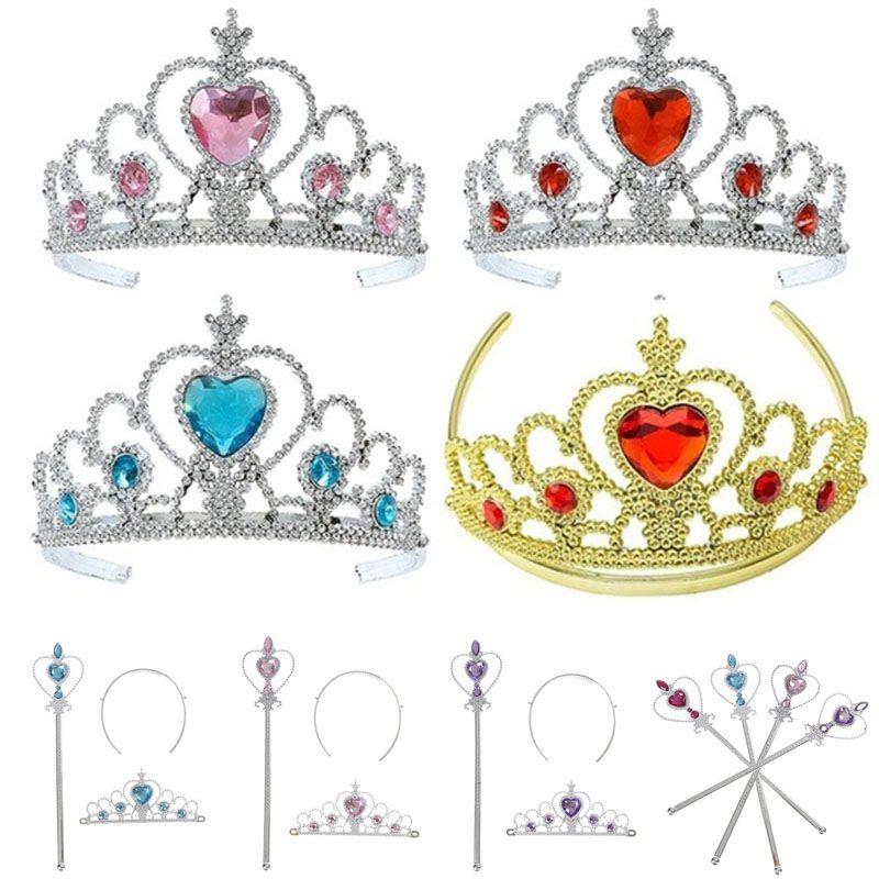 Shining Girl Princess Belle Dress Up Party Accessory 2pcs Set With Wand Tiara