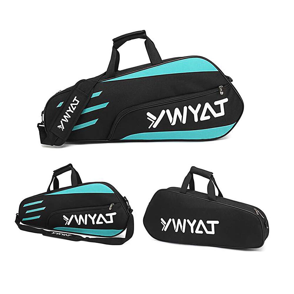 Webber FMAFN Badminton Racket Tennis Shoulder Sports Holds 3 Perfect for Club Black Bag, Bag, Bag, Rackets, Activities, Lightweight, Waterproof,