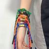 Trendy Nylon Rope Woven Bracelet for Couple Stylish Adjustable Length Wristchain Fashionable Accessory for Parties