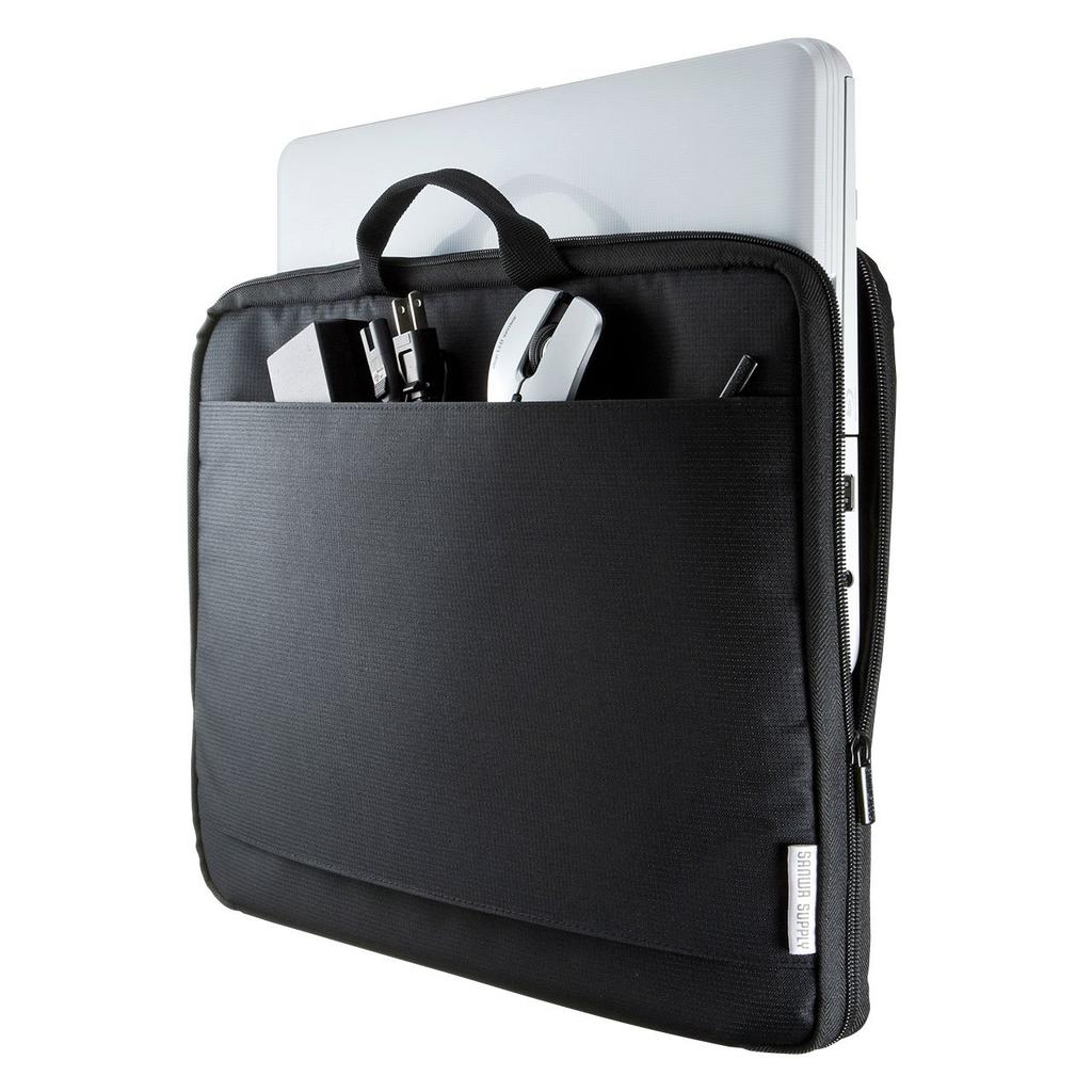 SANWA SUPPLY IN-GH15BK PC Inner Case with Handle (15.6 Inch Wide)