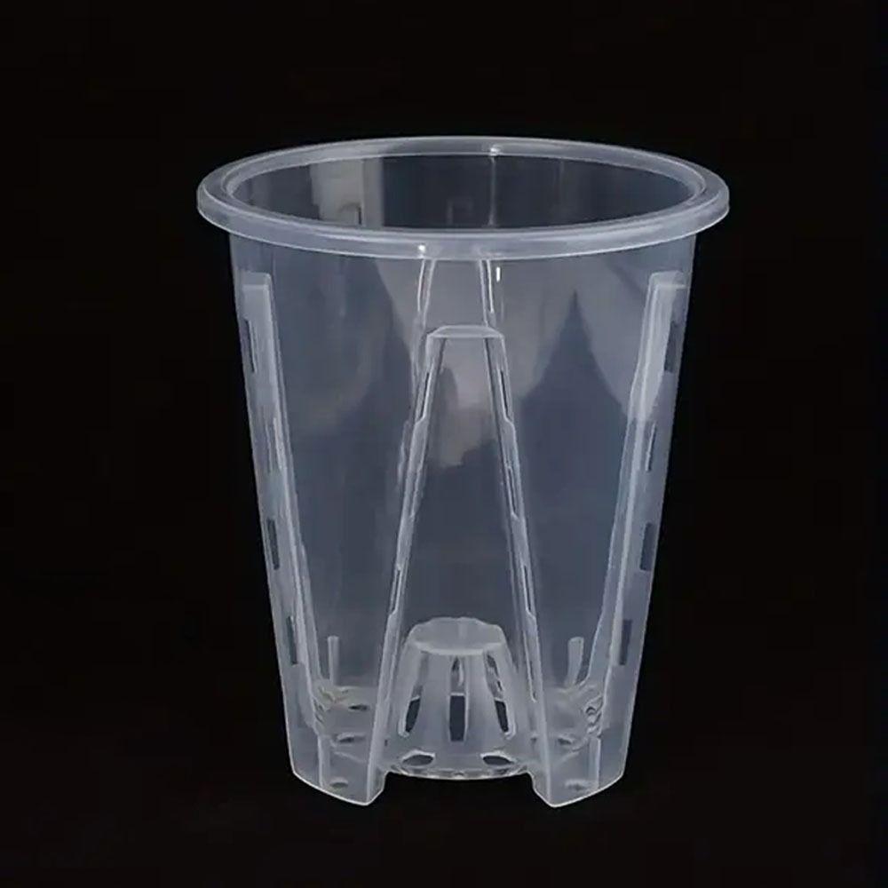 Plastic Root Control Transparent Flower Pot with Tray Breathable Planting Pot With Stomata Beautiful Phalaenopsis Orchid Pots