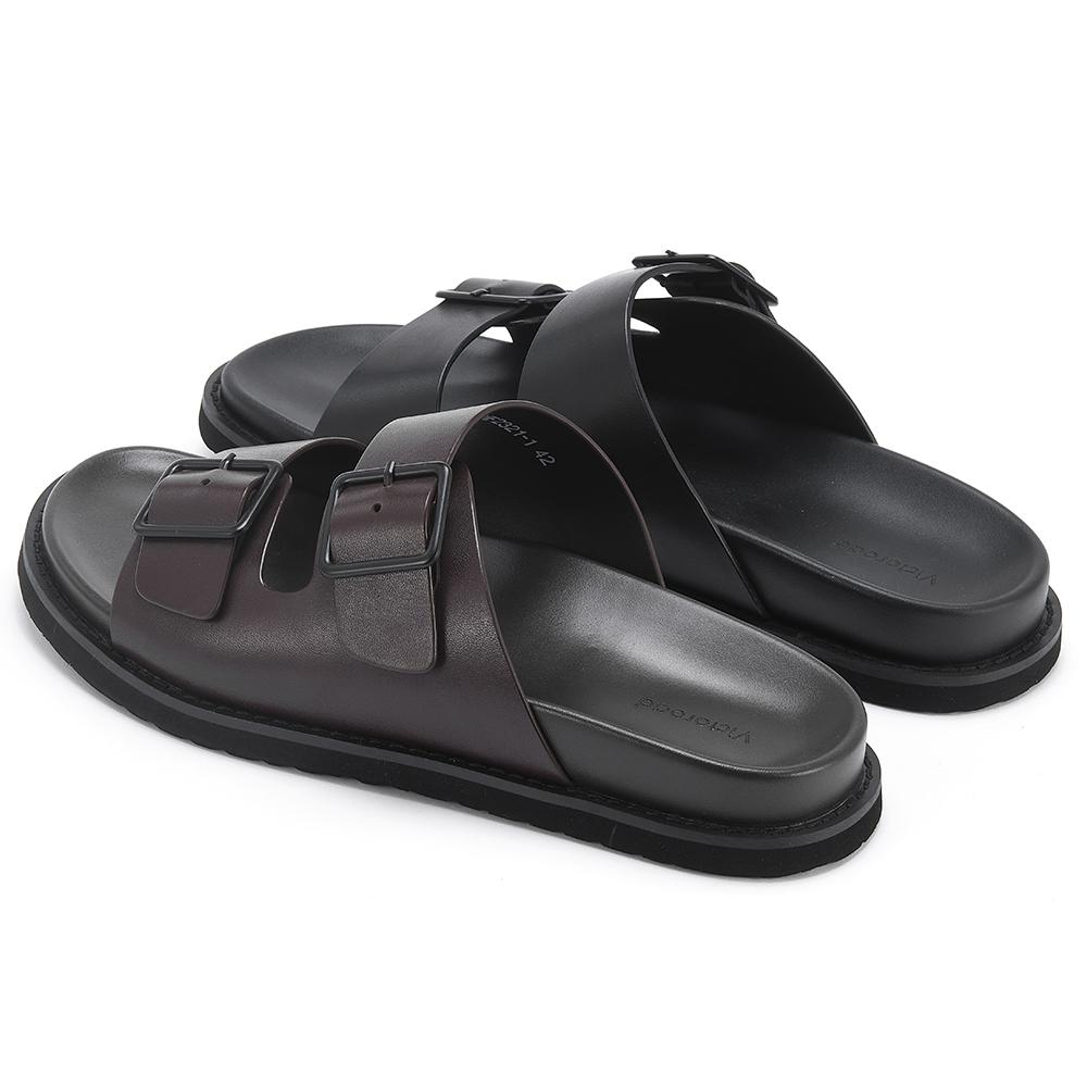 Fashion Trendy Calf Leather Sandals Comfortable Non-slip Slippers Top Layer Cowhide Vamp EVA Outsole Wholesalers Online Men Casual Shoes