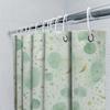 Charming Moonlight Blue Green Shower Curtain With Golden Stars For Bathroom Decor Waterproof Fabric Perfect Gift Idea For Home