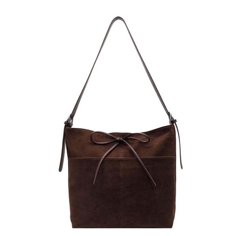 Frosted retro bag women's autumn and winter new large-capacity messenger casual versatile commuter tote bag