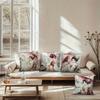 Japanese Geisha Pillowcase, Cherry Blossom & Umbrella Design, Oriental Home Decor Cushion Cover