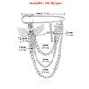 Love Lock Wing Brooch, Personalized Fashionable Chain Cross Pin Pendant