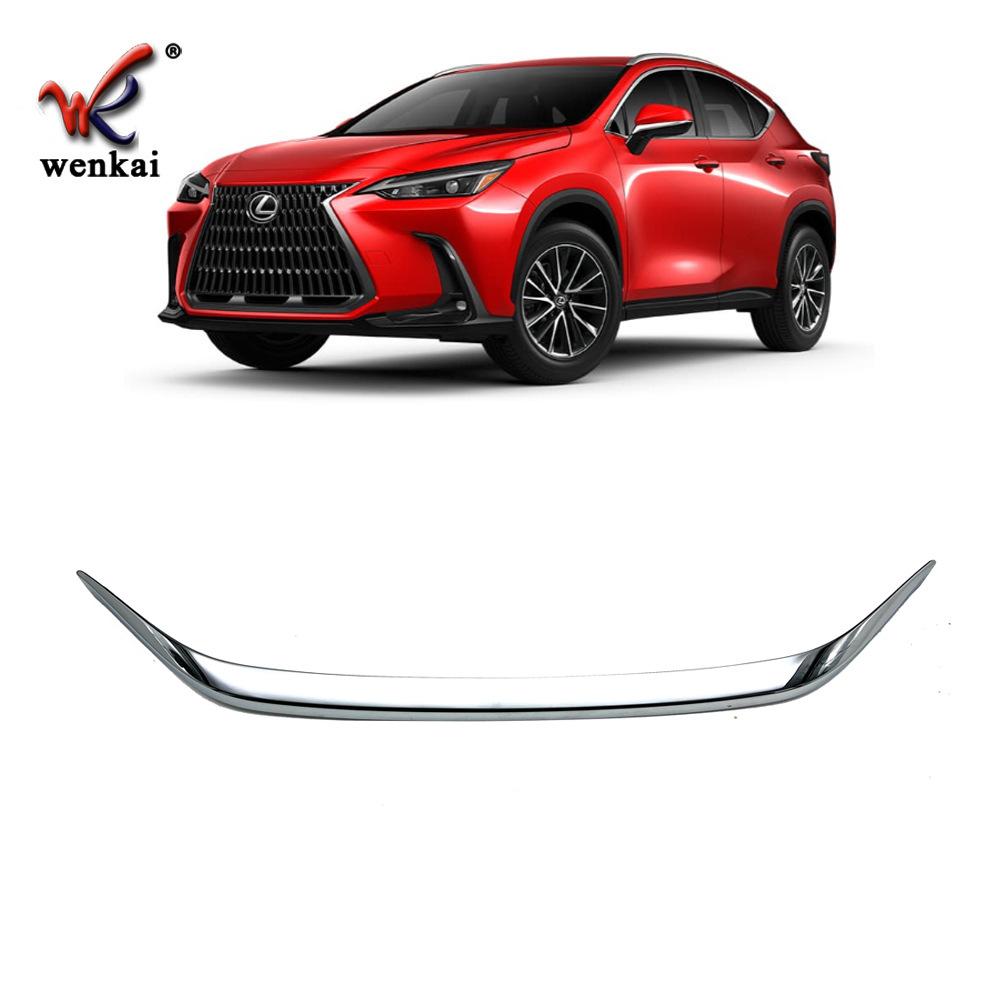 For Lexus NX 250 260 350h 350 F   2024 ABS Chrome Front Engine Machine Grille Grill Upper Hood Stick Lid Trim Covers Car Electroplated silver