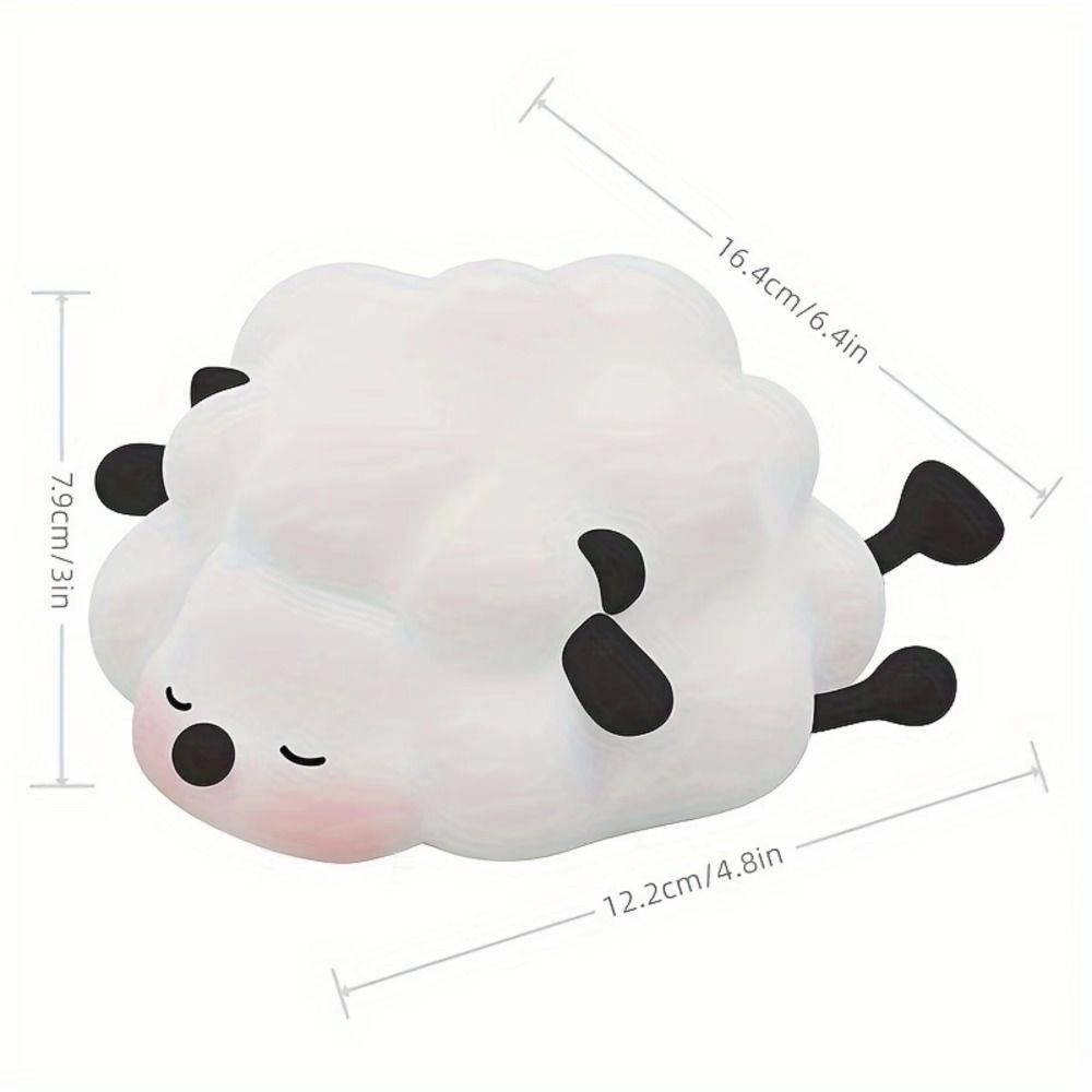 Touch Sensor Silicone Lamb Night Light Three Level Dimmable LED Sheep Night Lamp Ambient Lighting Timer Function