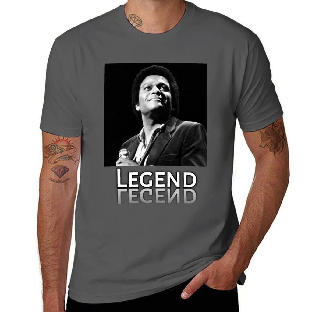 Charley Pride The Legend Tshirt Work Basic Short Sleeve Top