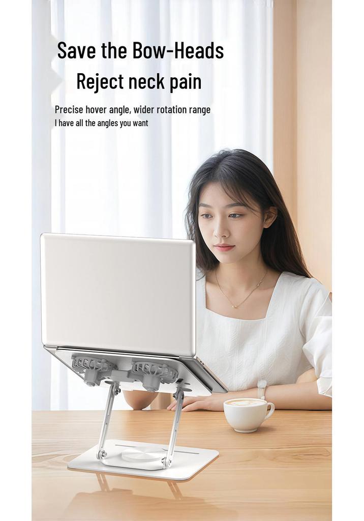 Portable Folding Laptop Stand with Cooling Fan and Storage