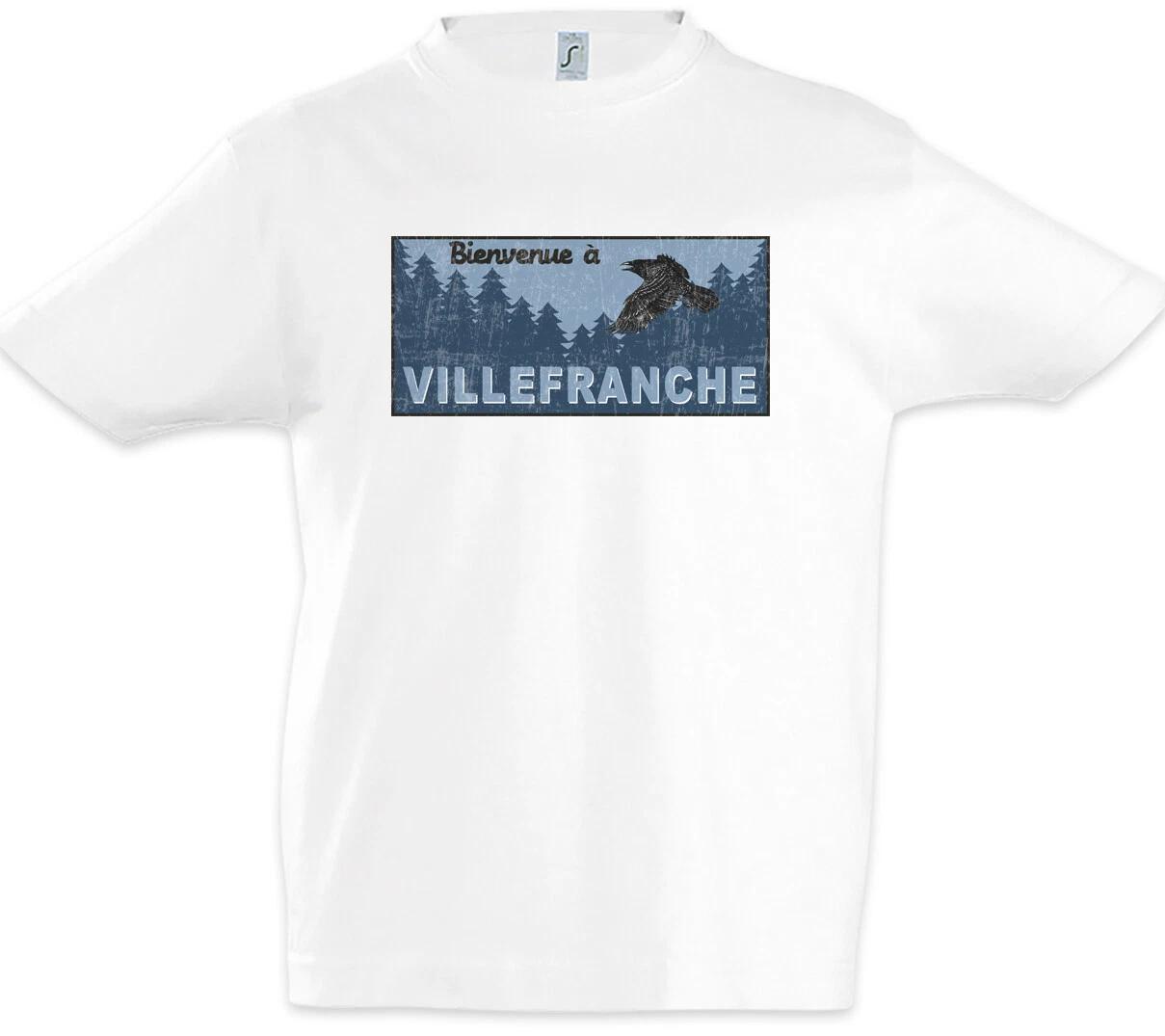 Villefranche Road Sign Kids Boys kids boys T-Shirt Black Symbol Spot Road Sign 100