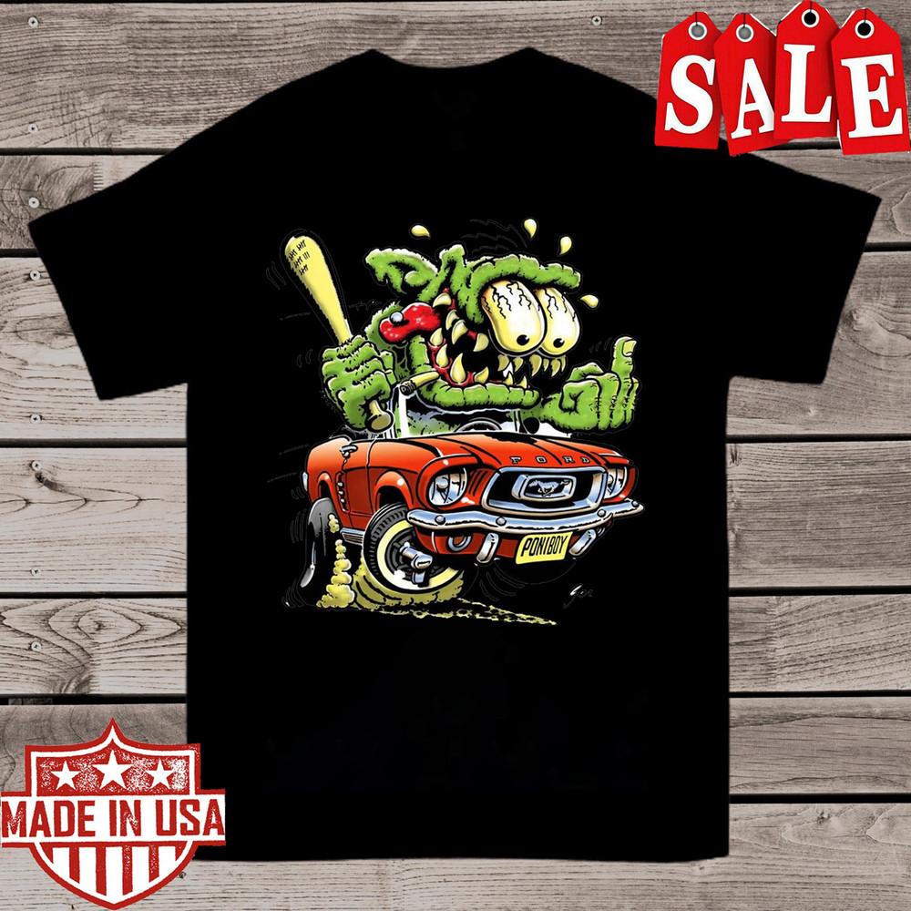 Collection Ed Roth Rat Fink Funny Cotton Black Unisex T-Shirt Unisex T-Shirt