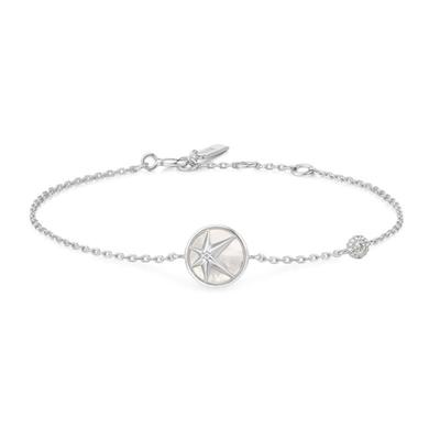 ANIA HAIE Silver Star Mother-of-Pearl 925 Silver Bracelet B065-02H