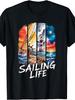 Unisex T-shirt Stunning Abstract Nautical Art with Sailing T-Shirt