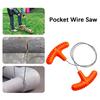 Pocket Wire Saw, Orange, High-Quality Multi-Functional Mini Wire Saw, for Wood, Plastic, Outdoor Camping Emergency Survival