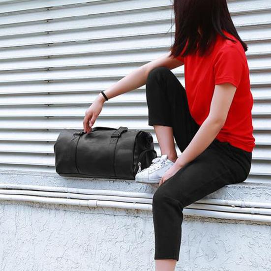 Unisex-Reisetasche mit großem Fassungsvermögen, Kunstleder, für Fitnessstudio, Fitness, Umhängetasche