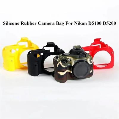 Soft Silicone Rubber Armor Camera  Bag Case For Nikon D5100 D5200 DSLR Body Cover Skin