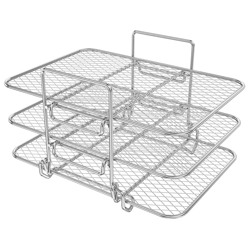 Air Fryer Rack Edelstahl Multi-Layer Dehydrator Rack Kochen Dampfer Braten Racks Air Fryer Zubehör Küche Gadgets