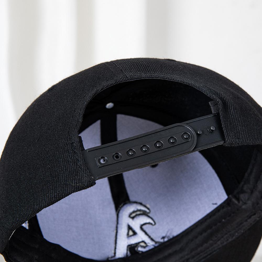 Hip-hop Flat-brimmed Baseball Cap A Letter Three-dimensional Embroidery Outdoor Shading and Sun Protection Young Men's and Women's Hip-hop Trendy Hat