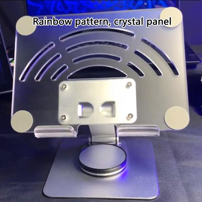 Foldable Tablet Stand With 360 degree Rotation Height Adjustment Aluminum Holder For 12.9Inch Devices