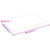 Vidaxl Blat Do Łazienki, Ciemnobrązowy, 80X60X(2-4) Cm, Lite Drewno