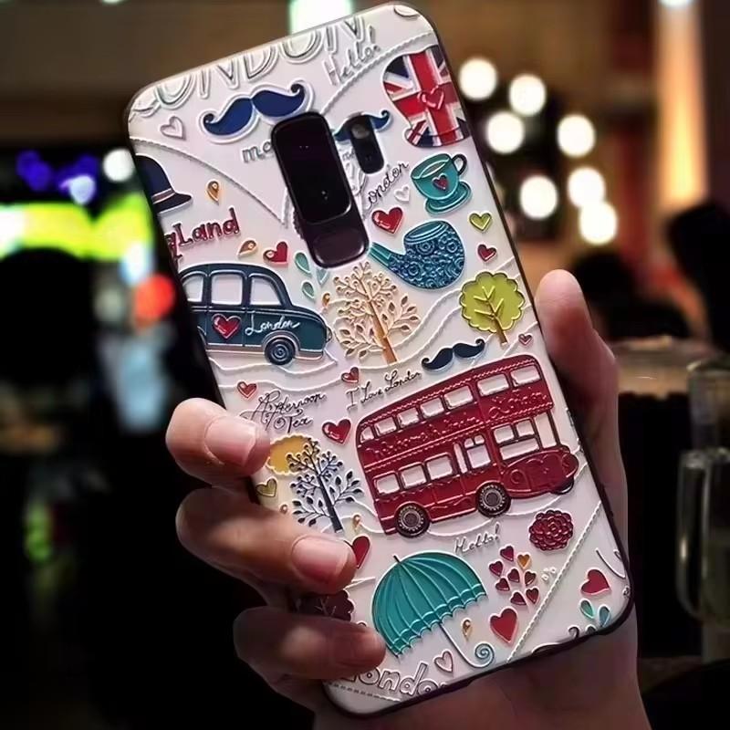 For OPPO Reno 7A / Reno 9A / Reno 11A Case 3D Flower Relief Silicone Emboss Covers for OPPO Reno 11A Cases Protect Soft Cartoon