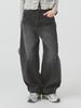 Ray Beams Women's Denim Barrel Jeans Pants, Black 0