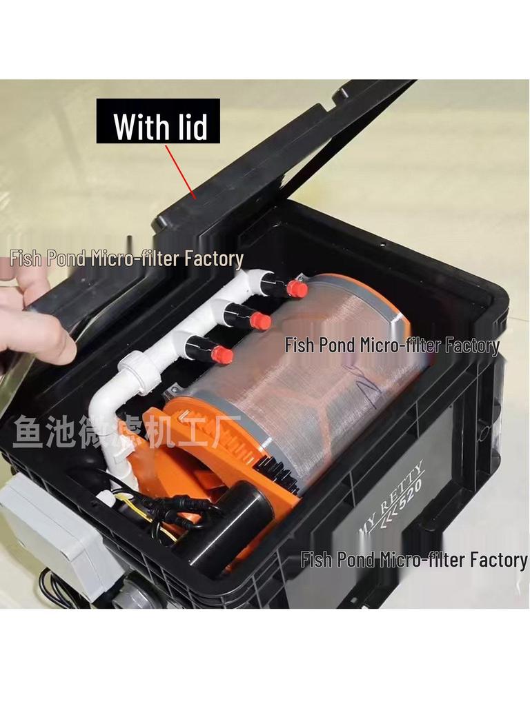Automatic Rotating Drum Micro Filter for Pond and Aquarium (110V/220V)