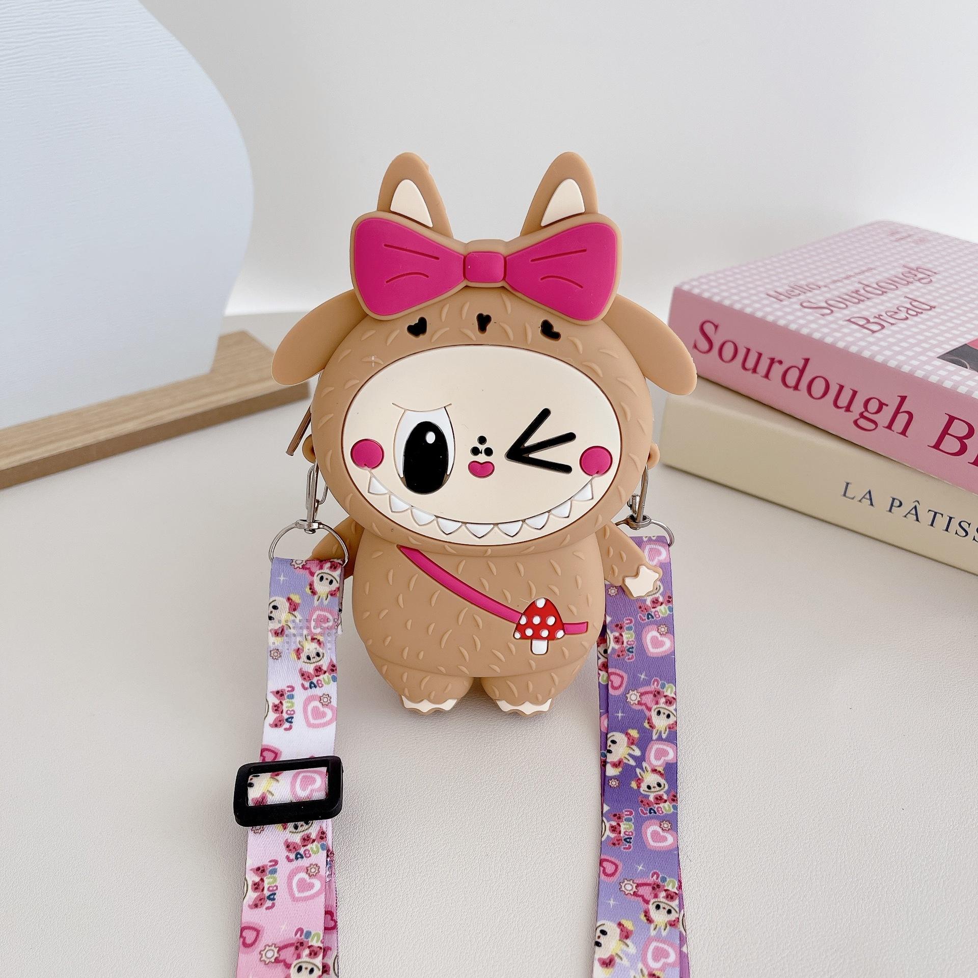 

Детский кошелек для монет Labubu студенческая наплечная сумка сумочка детская сумка детская силиконовая сумка кошелек для монет