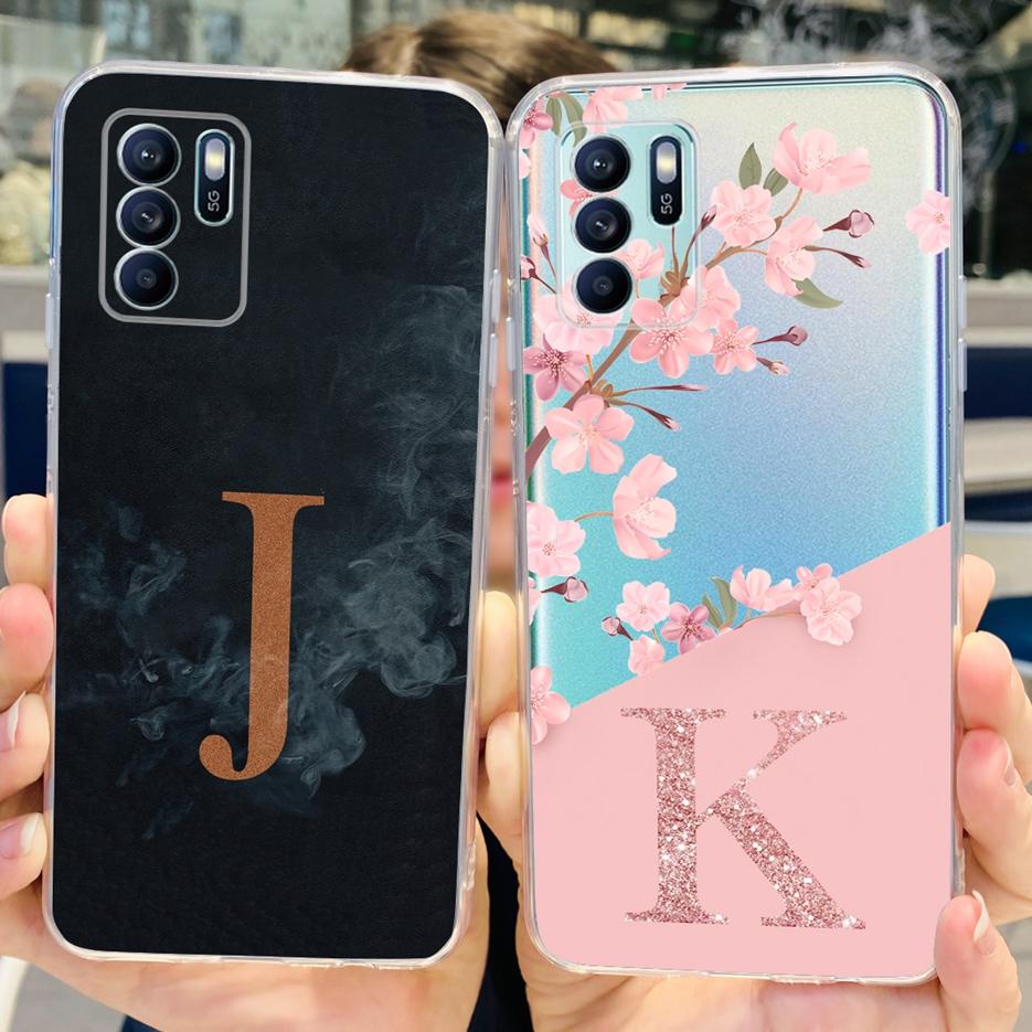 For Oppo Reno 6 Lite Case Reno6 Pro 5G New Letter Cover Clear Silicone Phone Cases For Oppo Reno 6 Pro 6Z Reno6 Lite Soft Fundas
