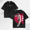 Ghost in the Shell Motoko Kusanagi Cyborg Tělo Vintage Prané Anime Tričko, Unisex Cyberpunk Fan Streetwear Tričko, 100% Bavlna Ležérní Krátký Rukáv