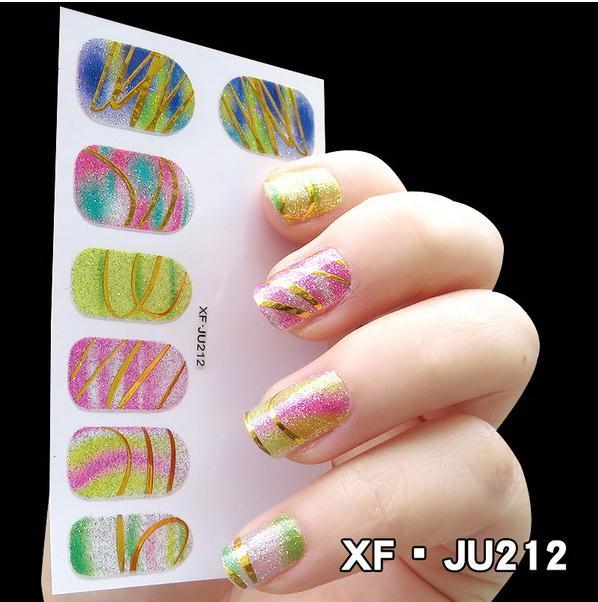 LANSOON Nail Stickers Water Decals Butterfly Floral Animal Colorful Geometry Slider Manicure Nail Art Decoration