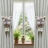 Adjustable Pearl Curtain Holdbacks Fabric Flowers Curtain Buckle Curtains Tie Rope  Living Room
