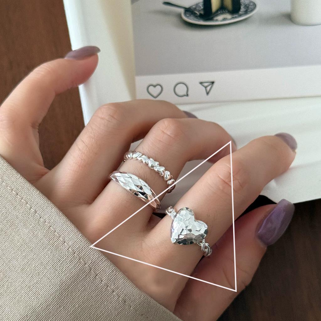925 Sterling Silve Moonstone Irregular Ring for Women Party Gift Adjustabler Personality Korean Dropshipping