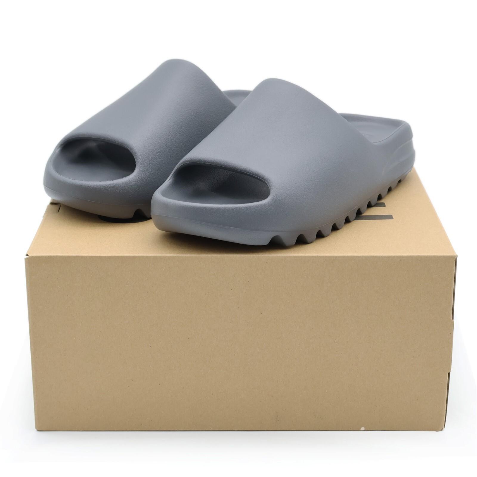 ID2350 adidas Yeezy Slide Серо-сланцевый Черный (Мужской) 5