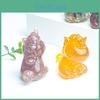Natural Crystal Unicorn Figurine Home Decor Gift With Handmade Resin Embellishments For Living Room