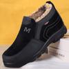 Herren Winter Freizeitschuhe Dicke Sohle Rutschfeste Plüsch Samt Fell Schuhe Stiefeletten Für Männer Winterschuhe Outdoor Schneestiefel Schlupfschuhe