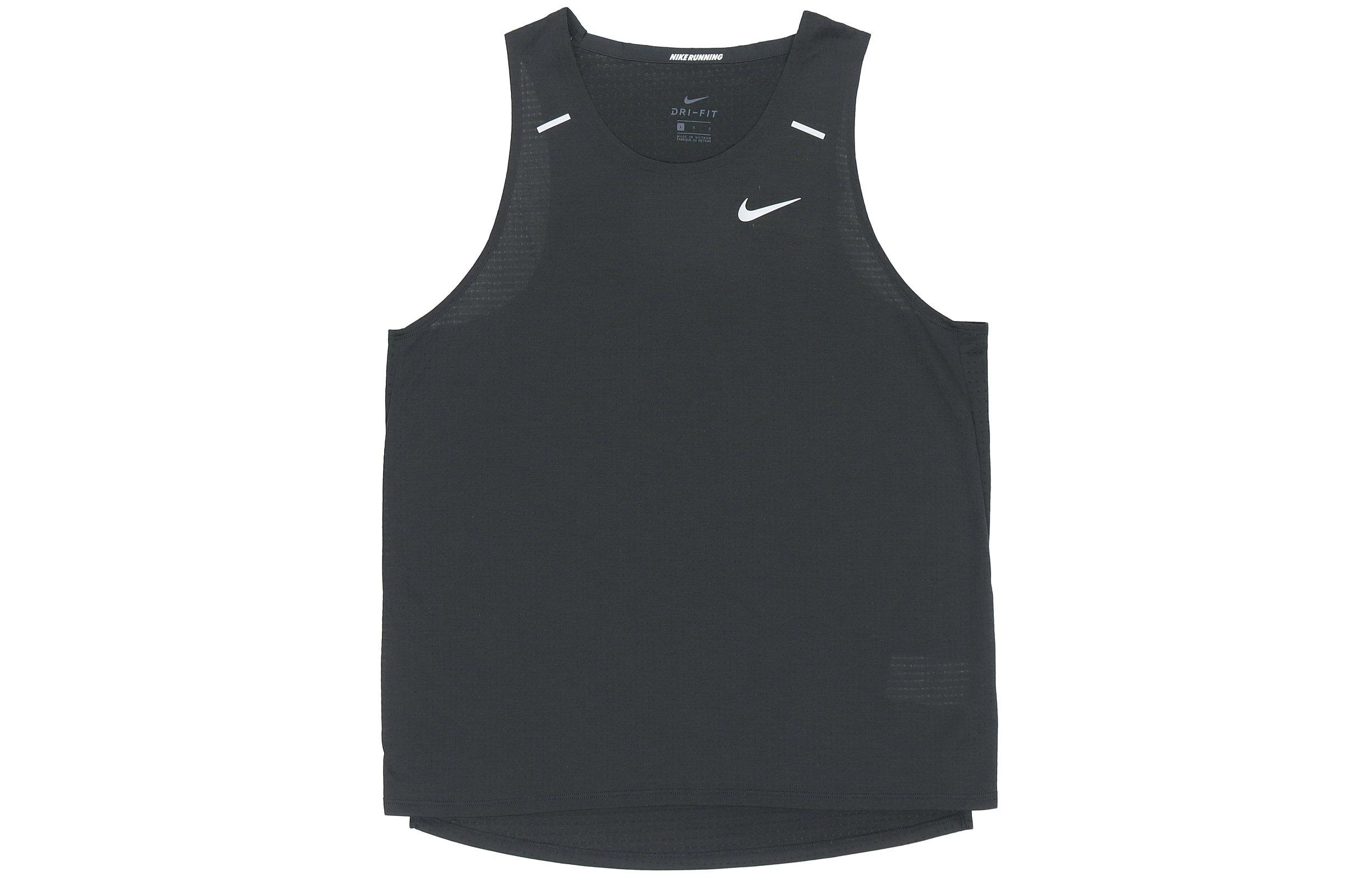 Nike Tank Tops Men s Black Crew Neck Thin Asymmetrical Shoulder CJ5419-010 M
