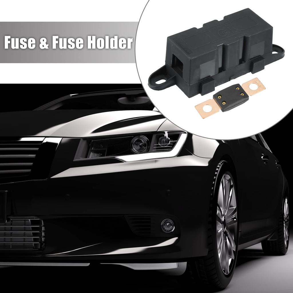 uxcell Fuse Holder, Fuse Tube, Fuse Holder Kit, 32 V, Bolt Down Type, ANM Fuse, For Automobiles, 175A