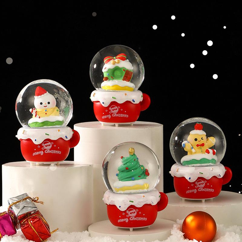 Christmas Crystal Ball Music Box Lantern Ornament