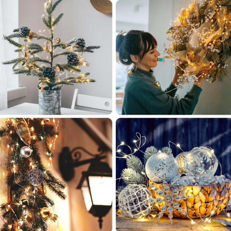 Copper Wire String Light Battery Operated Waterproof Fairy Light for Bedroom Christmas Party Wedding Garden Indoor Outdoor Decor