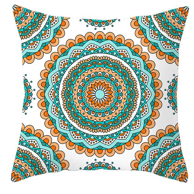 Mandala Ethnic Style Printed Peach Skin Velvet Pillowcase, Bohemian Home Pillow and Cushion Cover