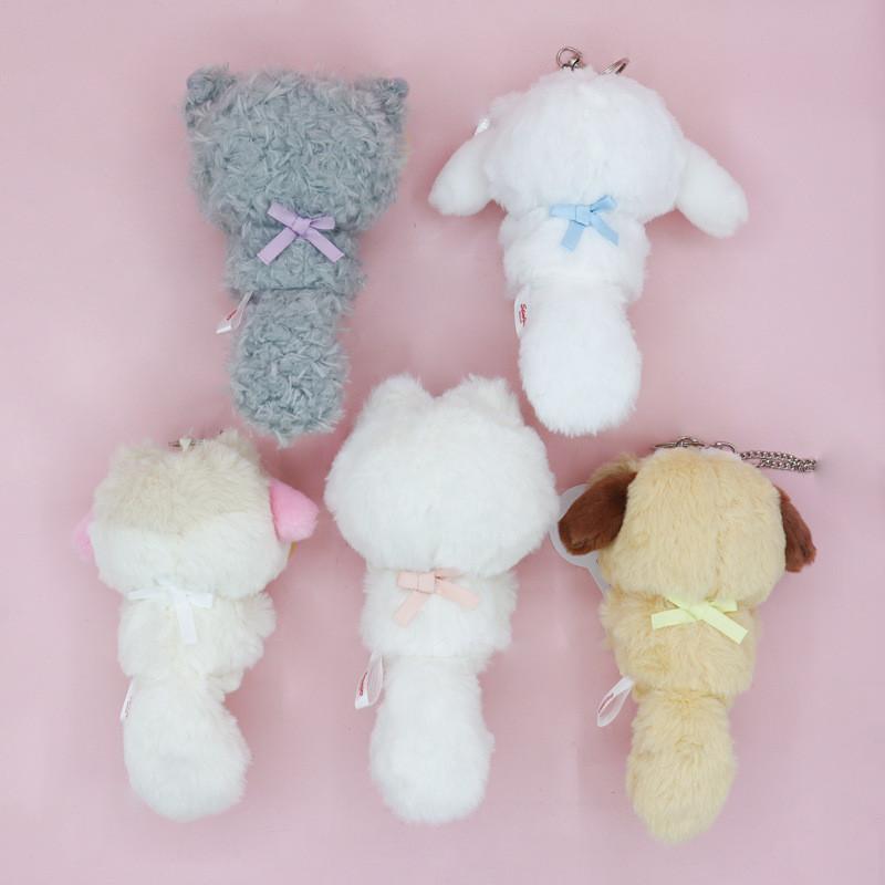 And Cinnamon Dog Plush Bag Charm With Soft Short Pile For Kids And Collectors